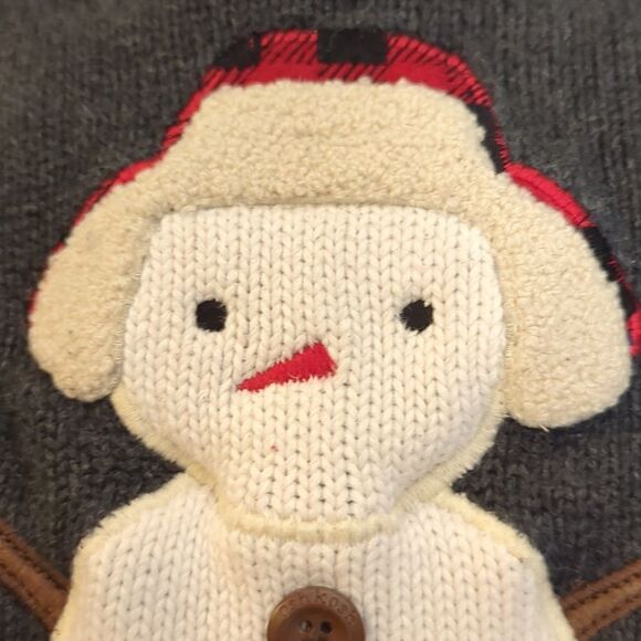 Oshkosh bgosh vintage embroidered snowman knit sweater boys‎ size 7 - Picture 3 of 5